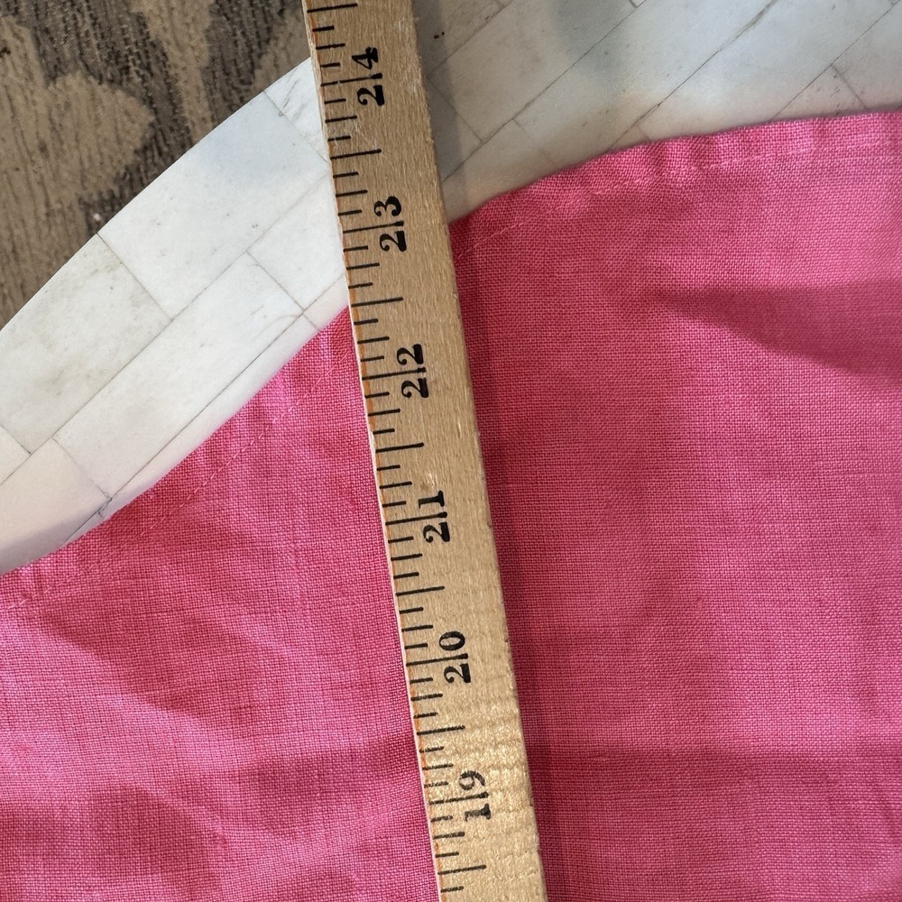100%‎ Linen Coral Pink Shirt Jacket Button Up Size 8 Coastal Grandma Pretty - Picture 8 of 9